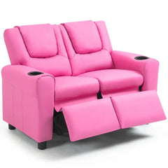 Double kids recliner chair PU leather, U.S. Origin.