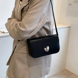 Solid Color Square Crossbody PU Leather Hand Bags