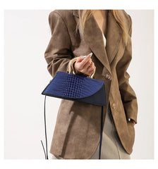 Alligator Textured Top Handle Bag