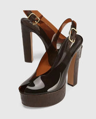Platform Cork Heeled Sandals