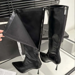 High Heels Zipper Long Stretch Modern Boots