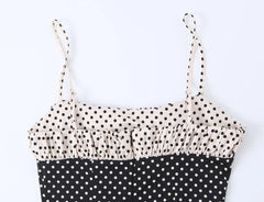 Polka Dot Spaghetti Strap Mini Dress