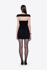 Ruched Off-Shoulder Cutout Dress