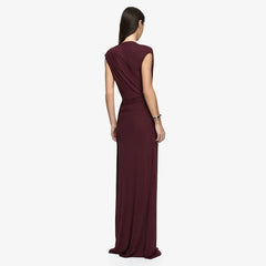 Draped V-Neck Cutout Dress