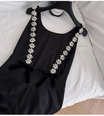 Embellished Strap A-Line Mini Dress