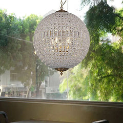  Close-up of the chandelier, showcasing the sparkling crystal balls and intricate design.  Golden Atelier 4