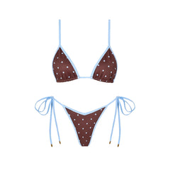 Polka Dot Bikini and Sarong Set