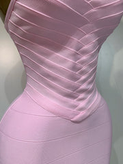 Ribbed Strap Bandage Mini Dress
