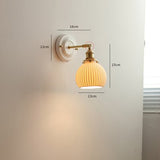 White Ceramic Modern Wall Lamp Mirror Light Copper LED