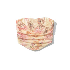 Floral patterned neck gaiter on a white background