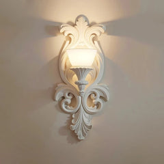 Retro Carved White Wall Lights Fixture