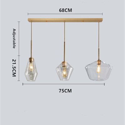 Glass Led Adjustable Height Pendant Lamp Indoor Light Fixtures