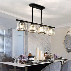 Crystal Chandelier Three-Head Hanging Light Fixture