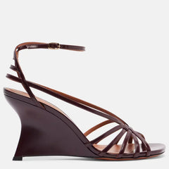 Cross Tied Strappy Wedge Heel Sandals