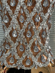 Rhinestone Mesh Halter Neck Top