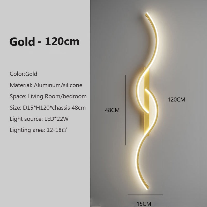 LED Wall Sconce Long Strip Luster Interior Lighting Fixtures