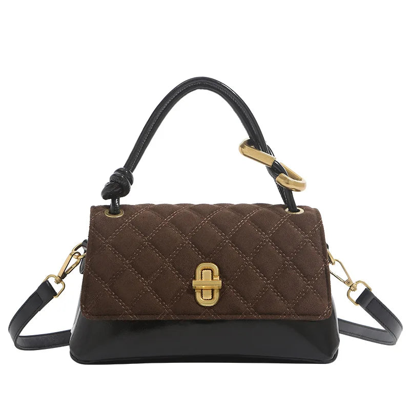 elegant quilted flap purse,
