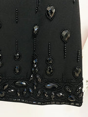 Embellished Stand Collar Cropped Jacket and Mini Skirt Set
