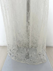 White Corset Diamond Beaded Patchwork Maxi Dress
