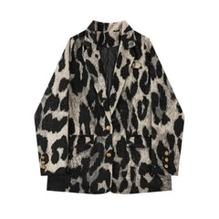 Old Money Style Leopard Blazer