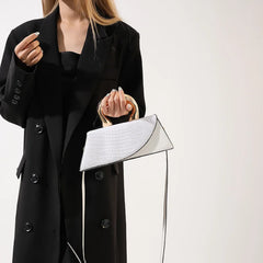 Alligator Textured Top Handle Bag