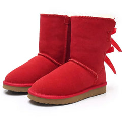 Warm Plush Bow Snow Boots