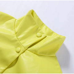 Belted Mock Neck Cropped Jacket