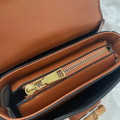 Bamboo Handle Saddle Crossbody Bag