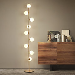 Modern Frosted Glass 9 Balls Standing Floor Lamp