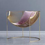 Metal Backrest Single Sofa Golden Leisure Chair