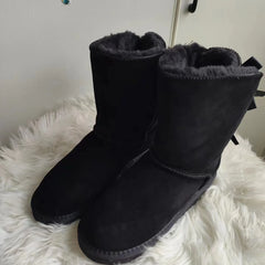 Warm Plush Bow Snow Boots