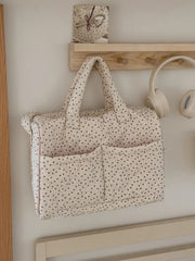 Quilted Floral Print Duffle Top
