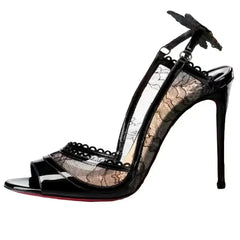 Lace Butterfly Stiletto Heels