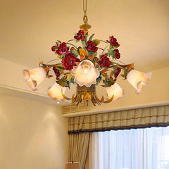 Retro Floral Countryside Chandelier