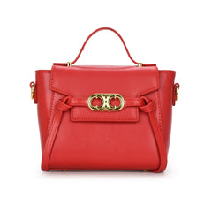 Structured Top Handle Short Gold Hardware Bag