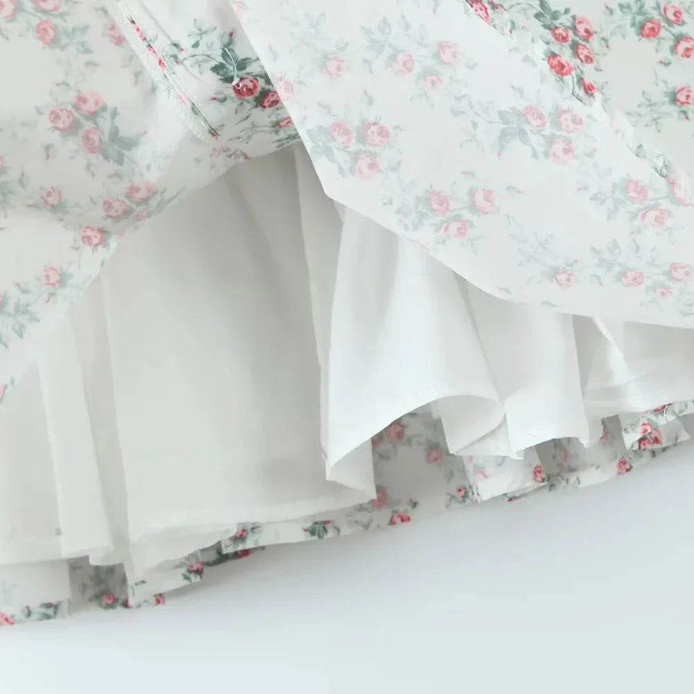 Floral fabric with a white background