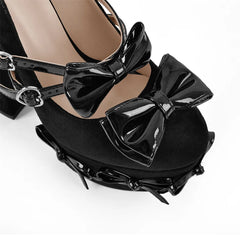 Platform Bow Mary Jane Heels