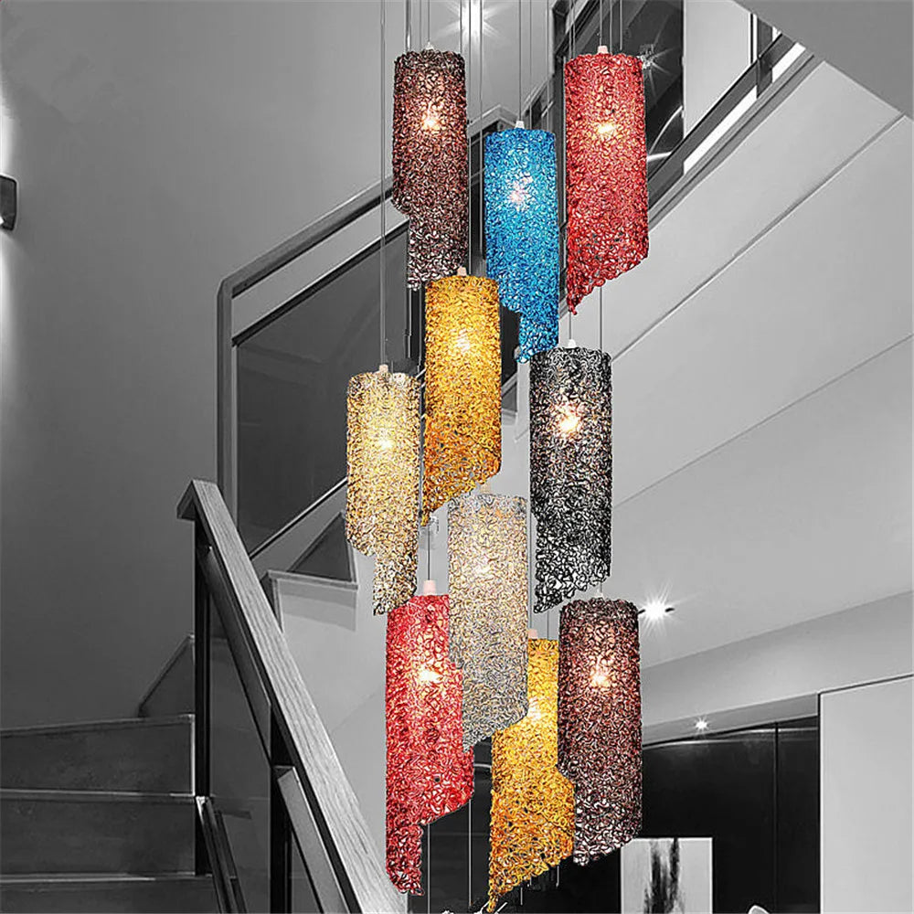 Colorful Aluminum Hanging Decorated Lighting Fixture LED