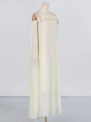 Floral Embellished Off-the-Shoulder Maxi Dress