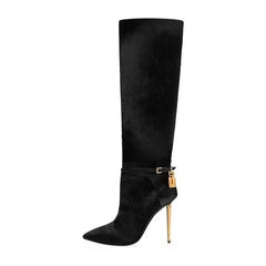 Pointed Toe High Heel Boots