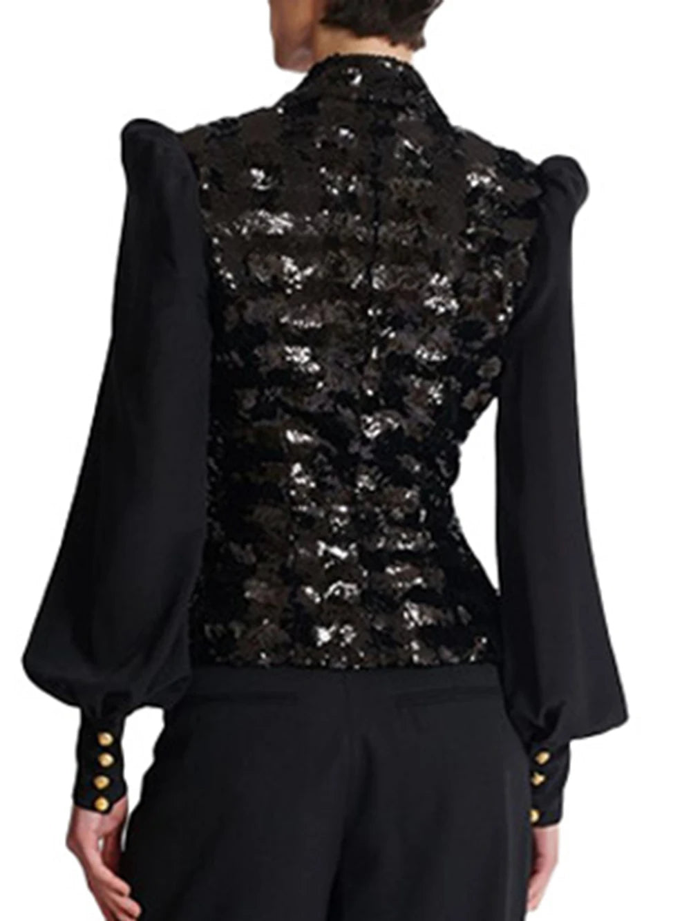 Structured event blazer with waist shaping and double breasted closure
