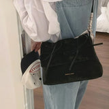 Pleated Bow Scarves Large Capacity Exquisite Female Handbag