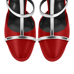 Platform T Strap Stiletto Sandals