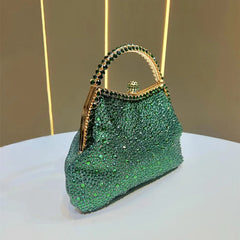 Crystal-Encrusted Top Handle Clutch