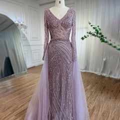 A Mannequin displaying  the  mermaid evening gown, showcasing its flattering silhouette and flowing train. Golden Atelier 4