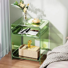 Acrylic Bedside Table Transparent Storage Cabinet