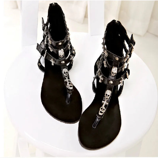 Women Shoes Crystal Studded Gladiator Sandals