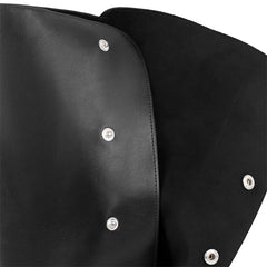 Pointed Toe Rivet Buckle Knee High Boots