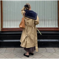 Sailor Collar Trench Coat