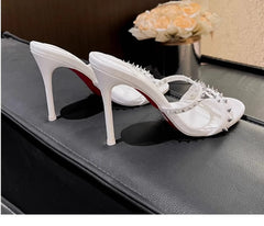 Studded Open Toe Stiletto Heel